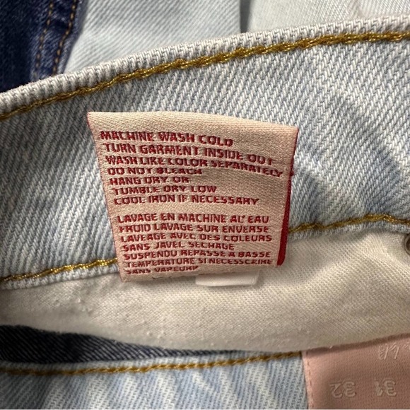 Revice Jeans La Color Block Two-Toned High Rise Straight Leg Jeans Size 25 - Picture 7 of 8